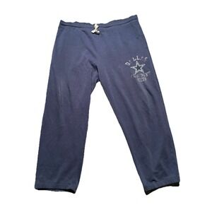 Dallas Cowboys Sweatpants Men's 2XL NFL Apparel Blue Drawstring Straight Leg